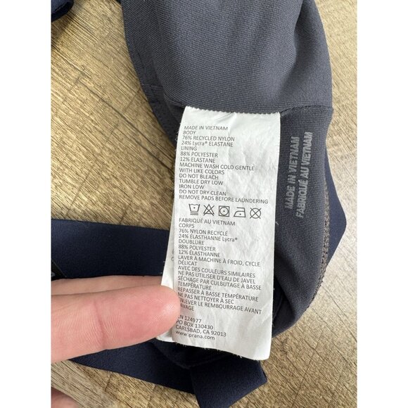 Prana Black/Blue Sports Bra - Picture 6 of 9